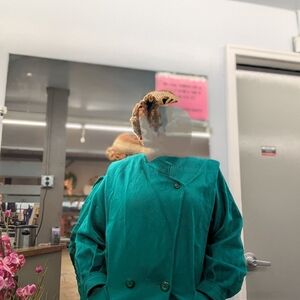 Women's Green Double-Breasted Jacket